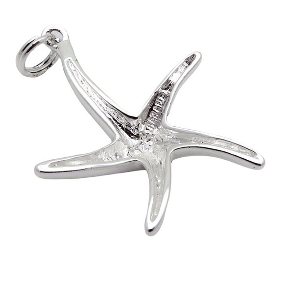 Vintage Sterling Silver Statements Starfish Charm Pendant - Picture 7 of 8